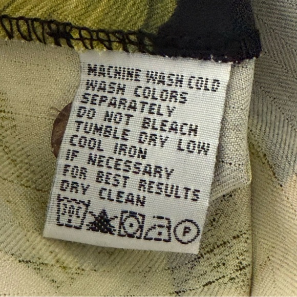 Tommy Bahama Silk Shirt Green Mens XL Tropical Hawaiian Palms Floral Embroidered - Picture 15 of 15